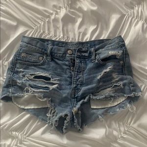 American eagle distressed denim ripped shorts